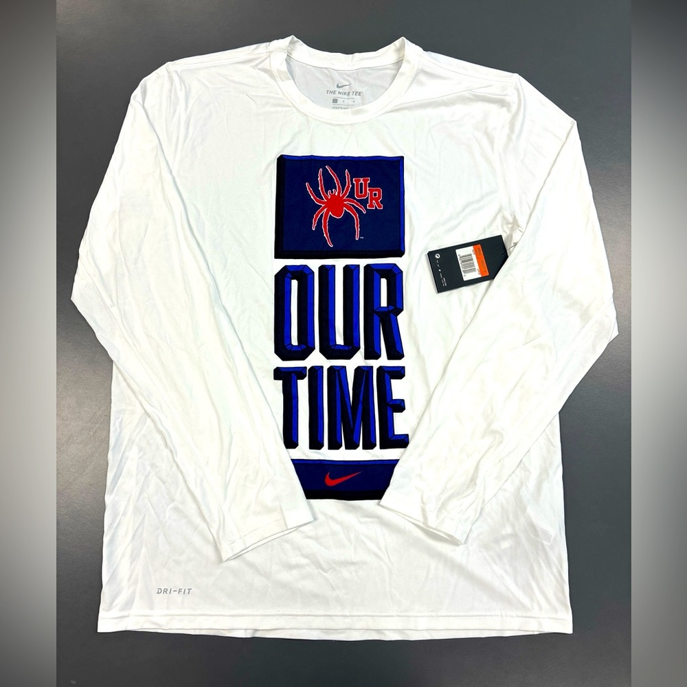 New Nike Men’s University of Richmond Spiders Tshirt L, Tee Shirt large, NWT